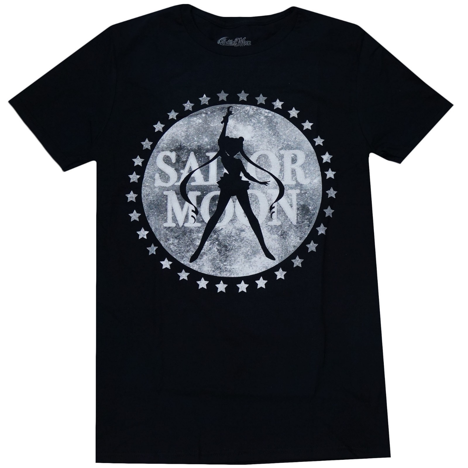 Sailor Moon Silhouette Moon Logo Men’s Black T-Shirt Official License Legit