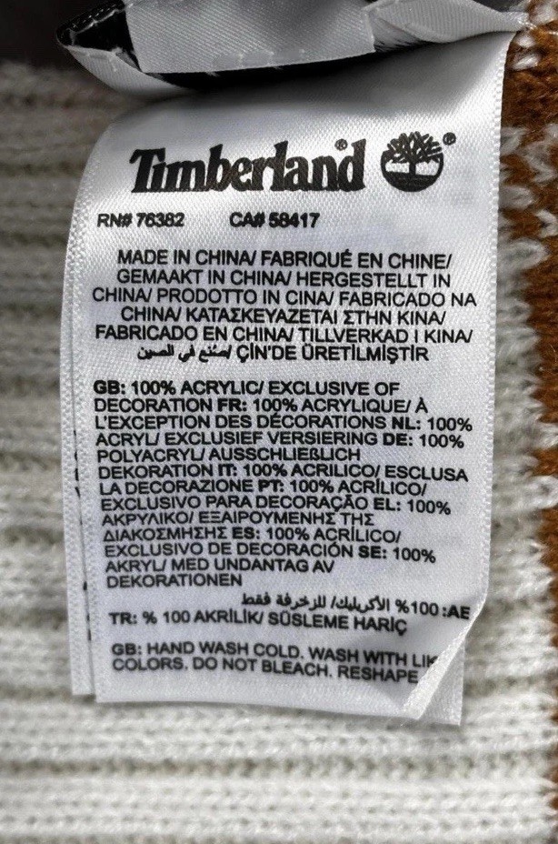 Timberland Wheat Plaid Scarf NWT 64 Inches