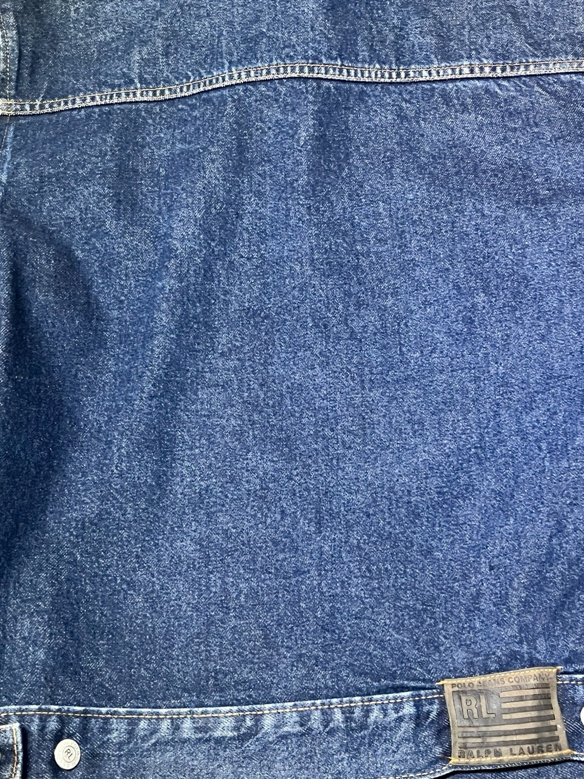 Polo Jeans Co By Ralph Lauren Vintage Denim Dark Blue Jean Trucker Jacket, MED