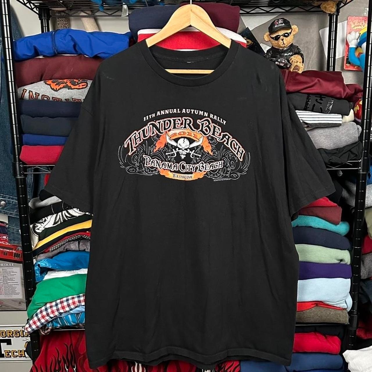 Y2K Thunder Beach Biker Rally Motorcycle Skater Grunge Graphic T Shirt 2XL