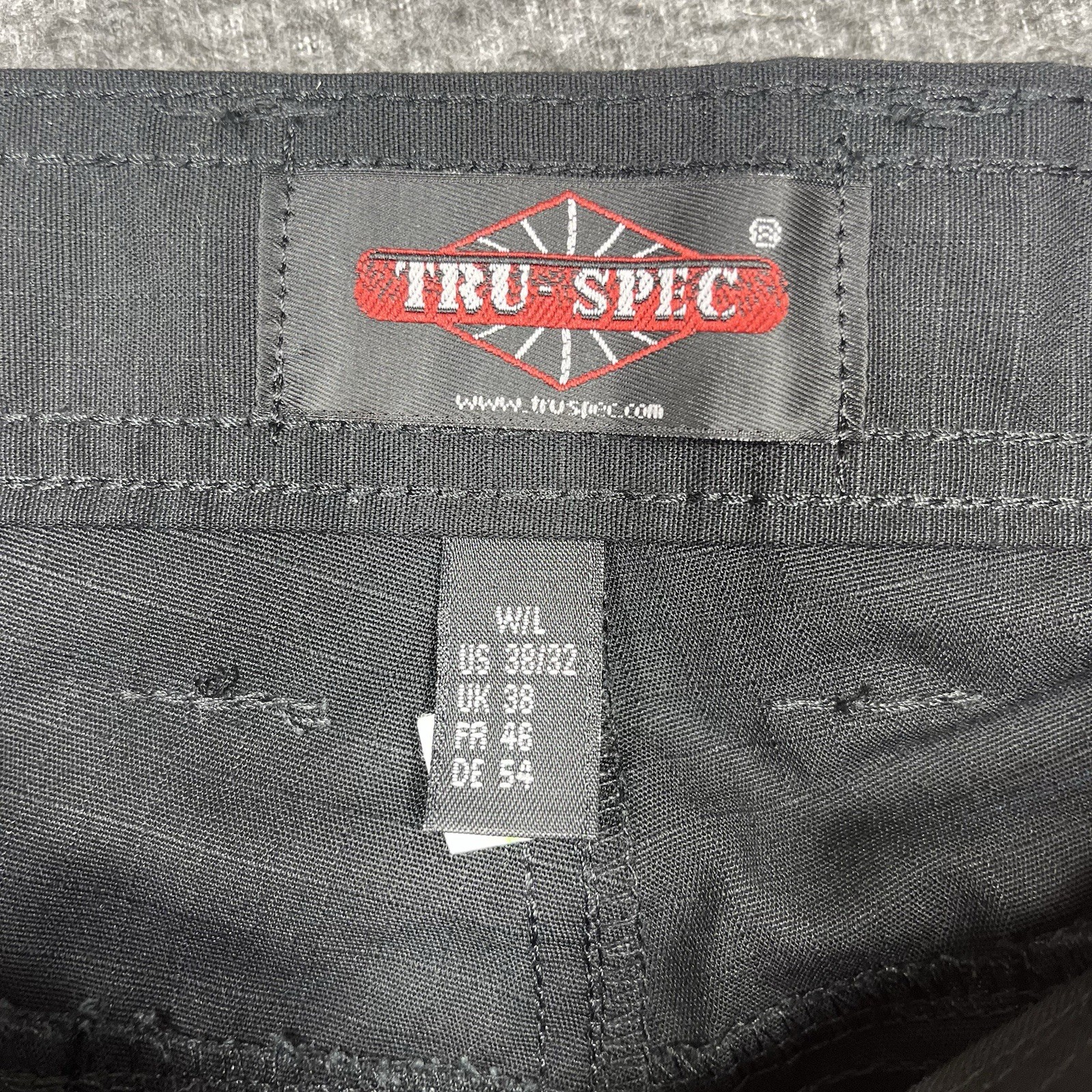 Tru-Spec 24-7 Series Tactical Cargo Pants Mens 38×32 Black RipStop Elastic Waist