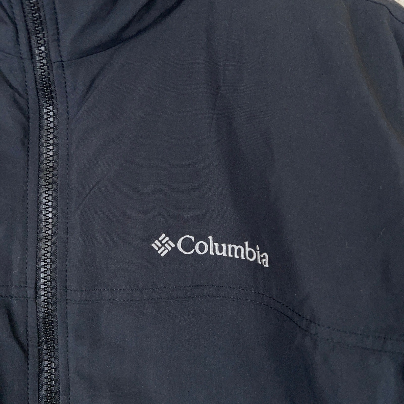 Columbia Mens Black Fleece Lined Insulated Full Zip Jacket XM5010 Medium