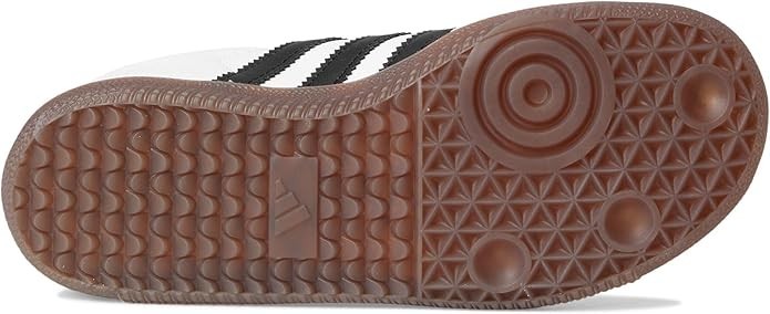 adidas Samba Indoor Sneaker, White/Black/Gum, 12.5 US Unisex Little Kid – NEW