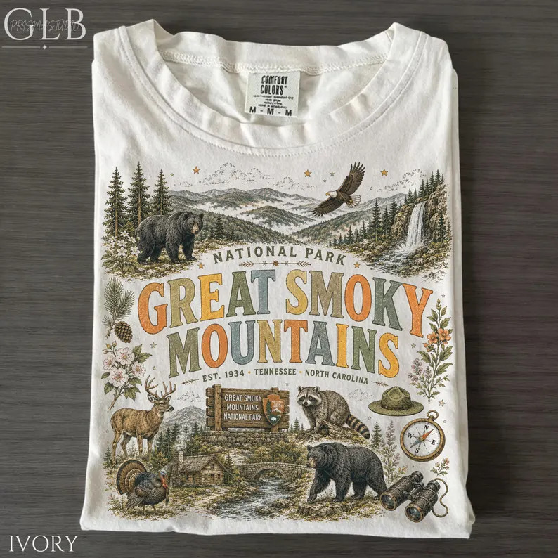Smoky Mountains Comfort Tee Nature Landscape Outdoor Scenic