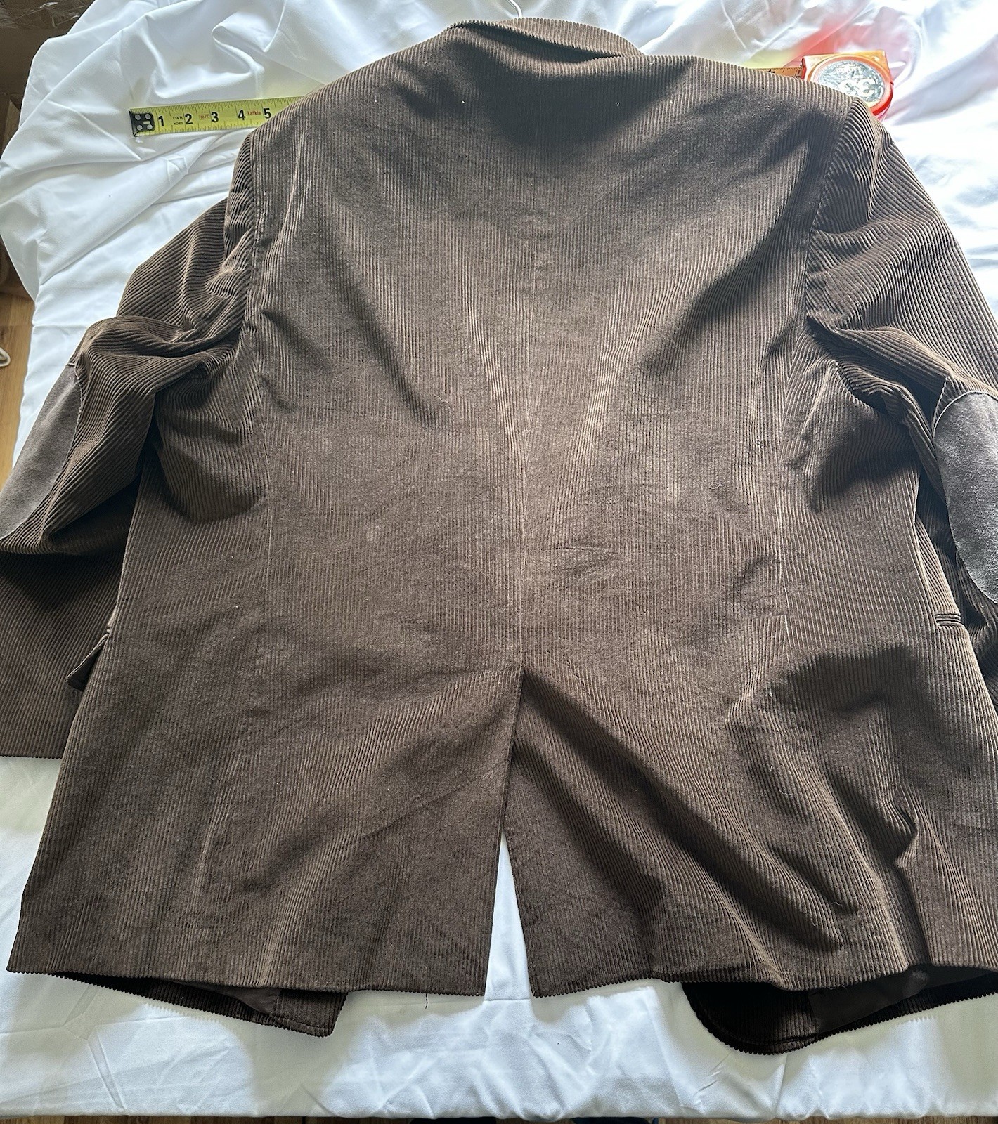 Stafford Men’s Brown Corduroy Size 50R Jacket with Elbow Patches