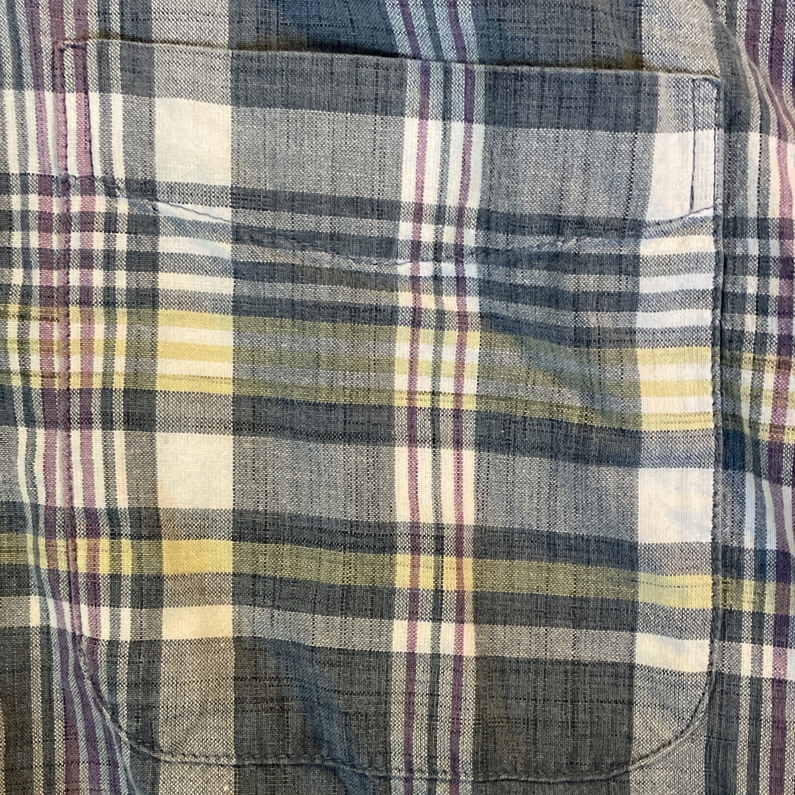Pendleton Mens Large Multicolor Plaid Button Down Long Sleeve Shirt W/Pocket