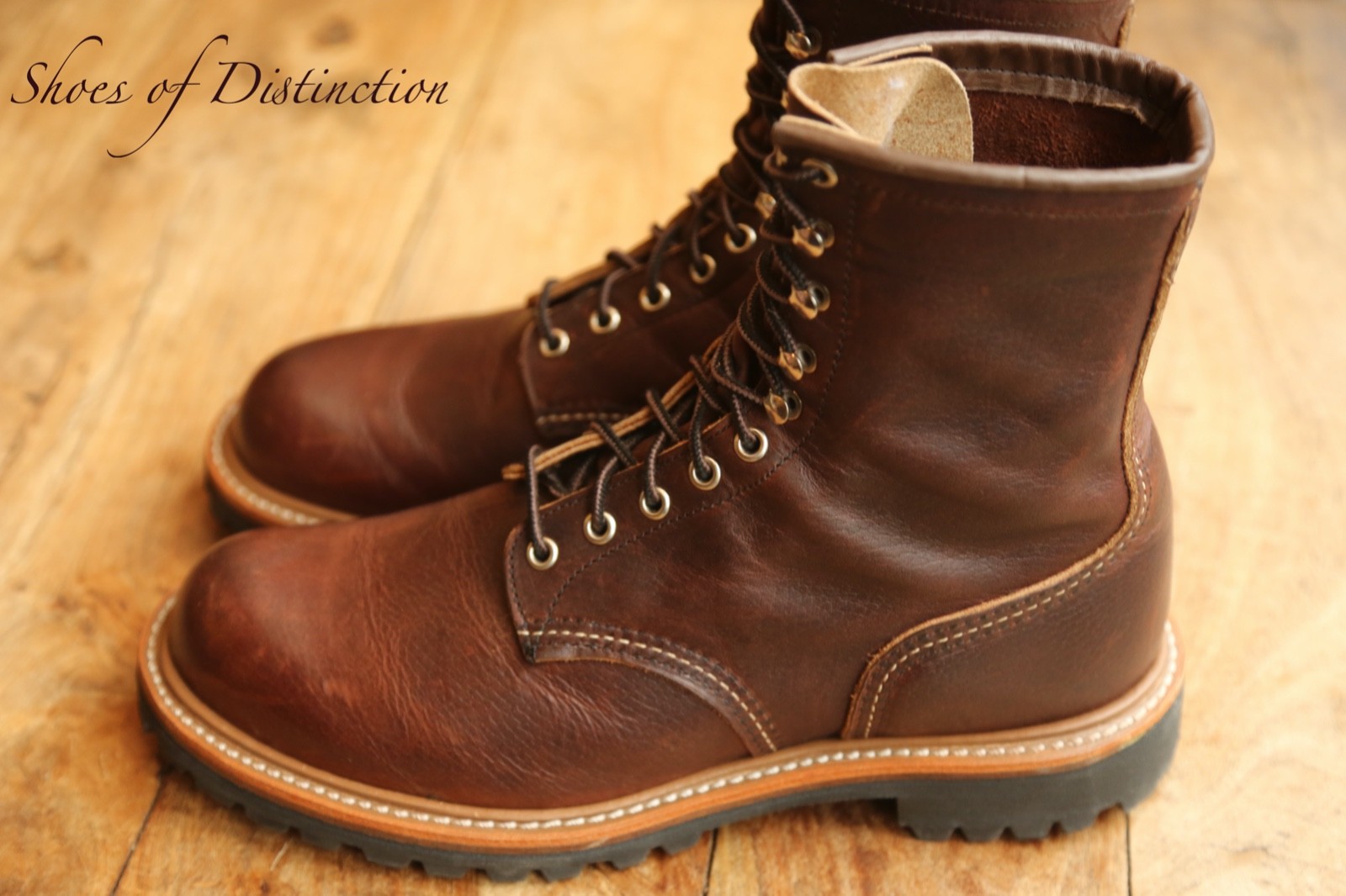 Redwing Red Wing 4585 Brown Leather Derby Boots Men’s UK 8.5 D US 9.5 EU 42.5