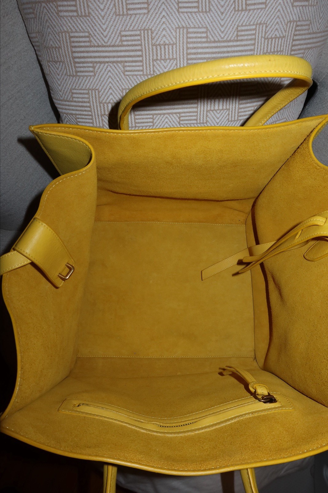 Celine Yellow Leather Medium Phantom Luggage Tote Bag $4200 With Dust Bag