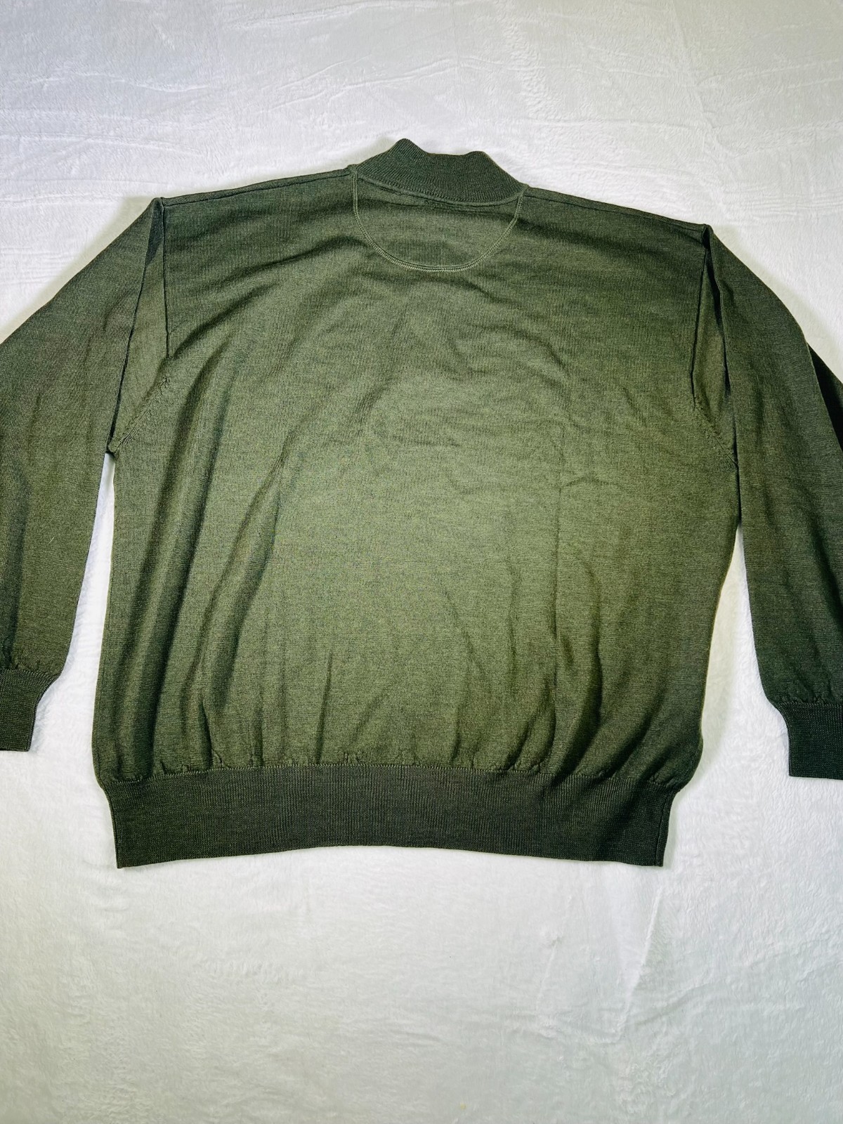 Orvis Merino Wool Quarter Zip Sweater Pullover Zip Neck Green Mens XXL NWT