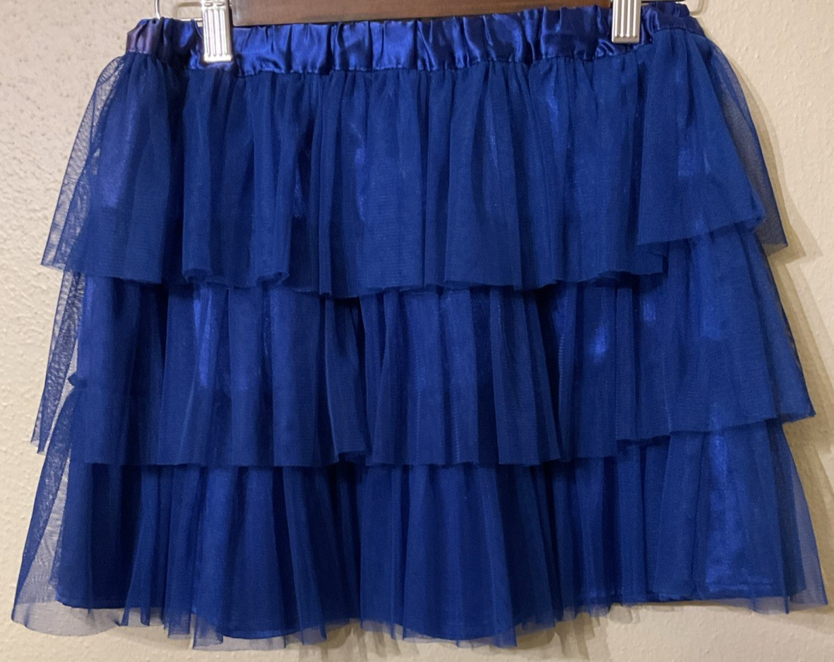 Disney Descendants Blue Tulle Tutu Skirt Girls Size 14 (L) Evie Layered Costume