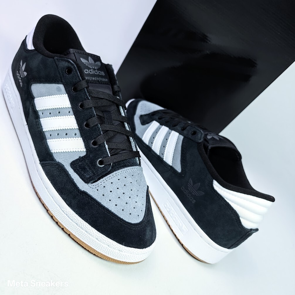 Adidas US 11 Men’s Black Grey White Gum Suede Retro Centennial 85 IE6610 NIB