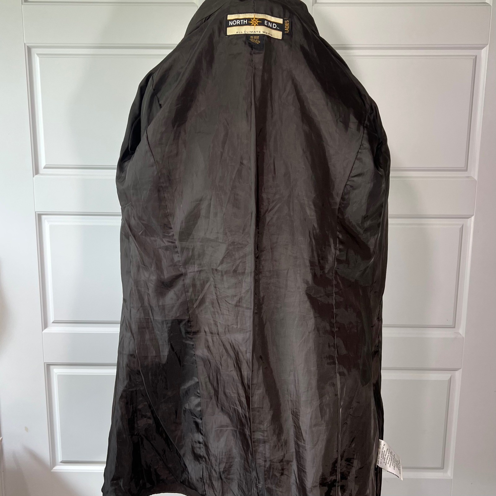 North End Ladies All Climate Wear Brown Hooded Rain Coat Jacket XS