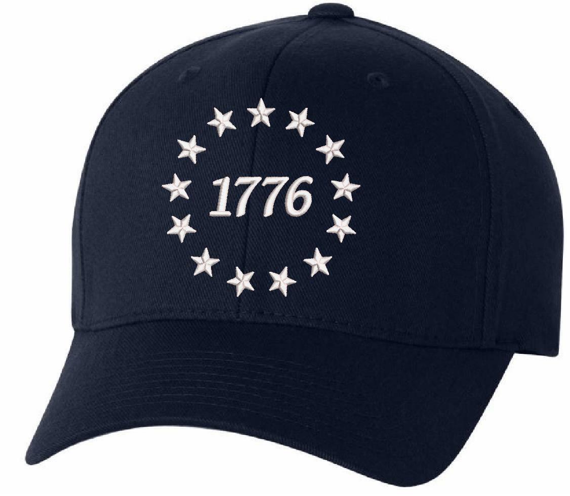 1776 Stars Embroidered FLEX FIT Hat – Declaration of Independence Hat – Various