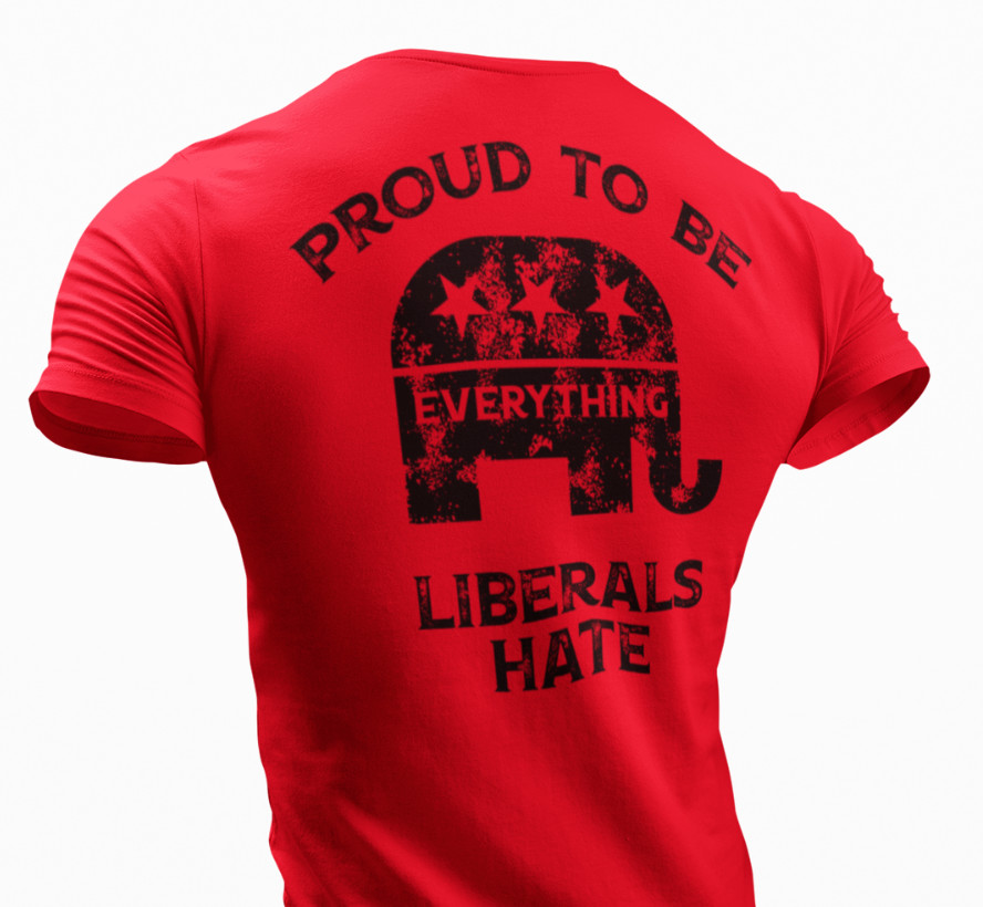 Proud To Be Everything Liberal Hates Political Trump 2024 Republican Tee
