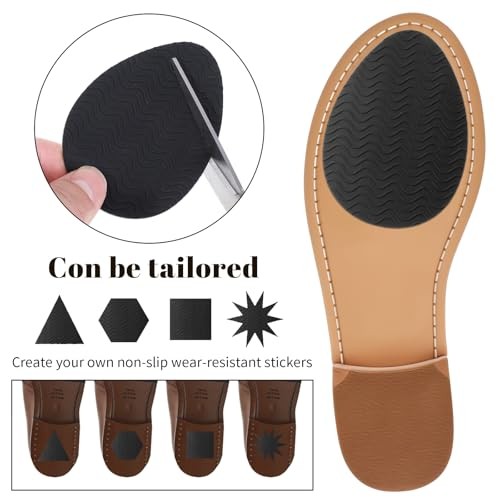 Kifmurase 10Pcs Non-Slip Shoe Pads, Thickened Non-Skid Rubber 10 pcs Black