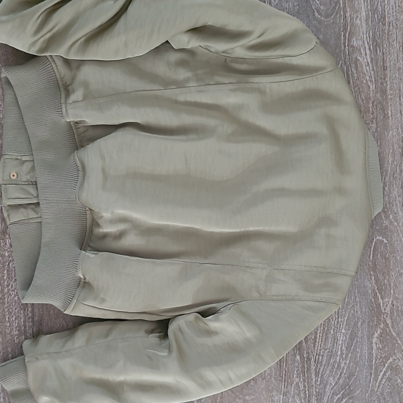 House of Harlow 1960 Women’s Green Bomber Jacket Size S Full Zip Pockets