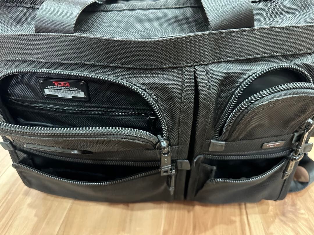 TUMI 26160DH Black Ballistic Nylon Expandable 2Way Business Briefcase Laptop Bag