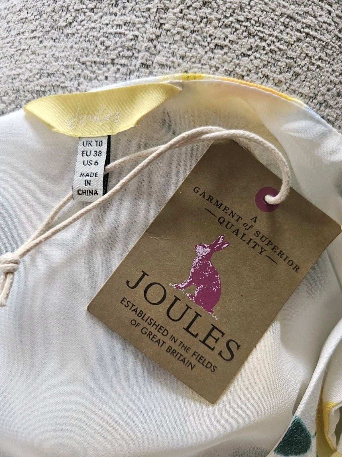 Joules Kyra Top Size 10 Lemon Tree Pattern Lined New With Tags Rrp £29.95