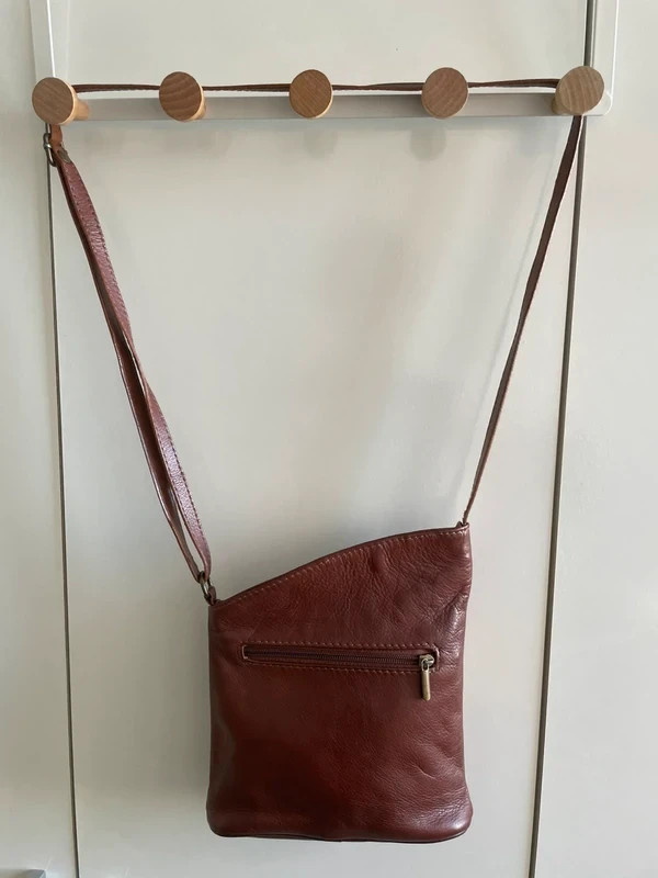Dark brown leather saddle bag elegant minimalist crossbody bag
