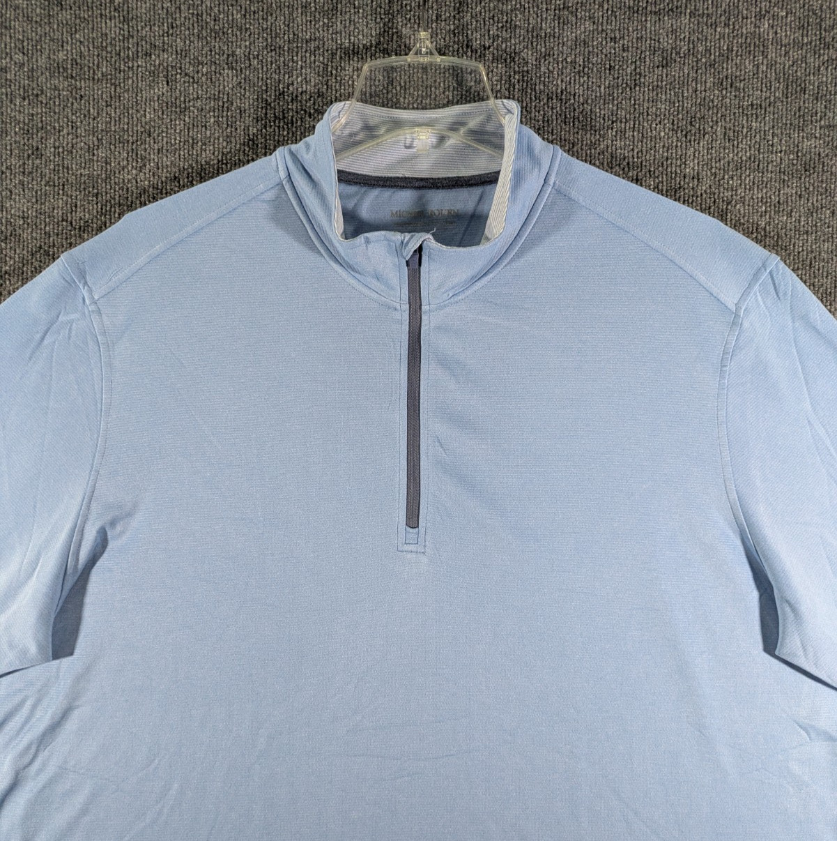 Michel Rouen Performance Pullover 1/4 Zip Golf Light Blue Mens 3XL Lightweight