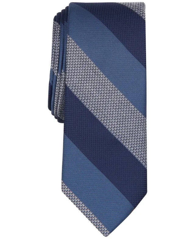 BAR III Gaffney Shades of Blue Stripe Neck Tie NEW