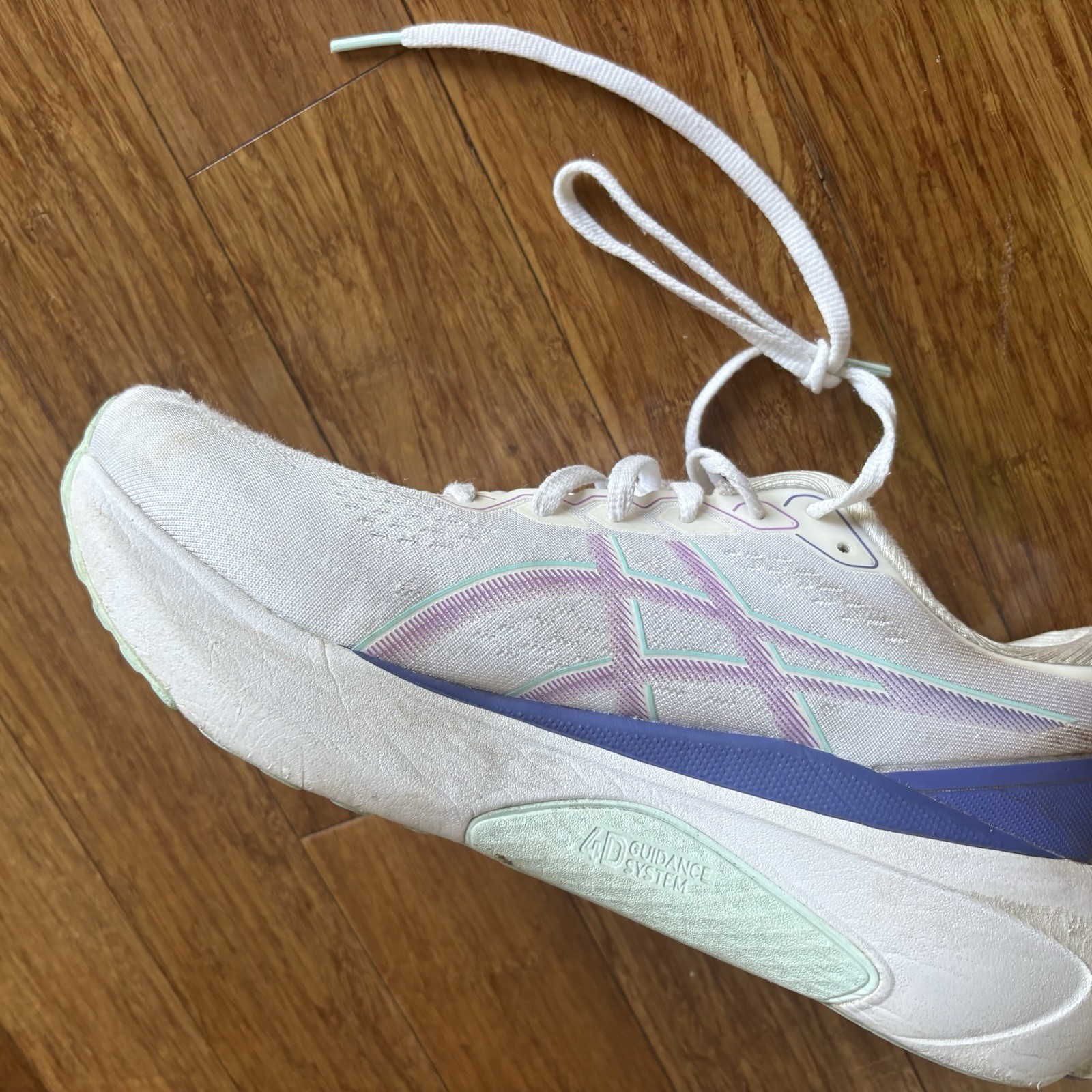 ASICS Gel Kayano 30 100 White And Purple Women’s Running Shoe Size 10
