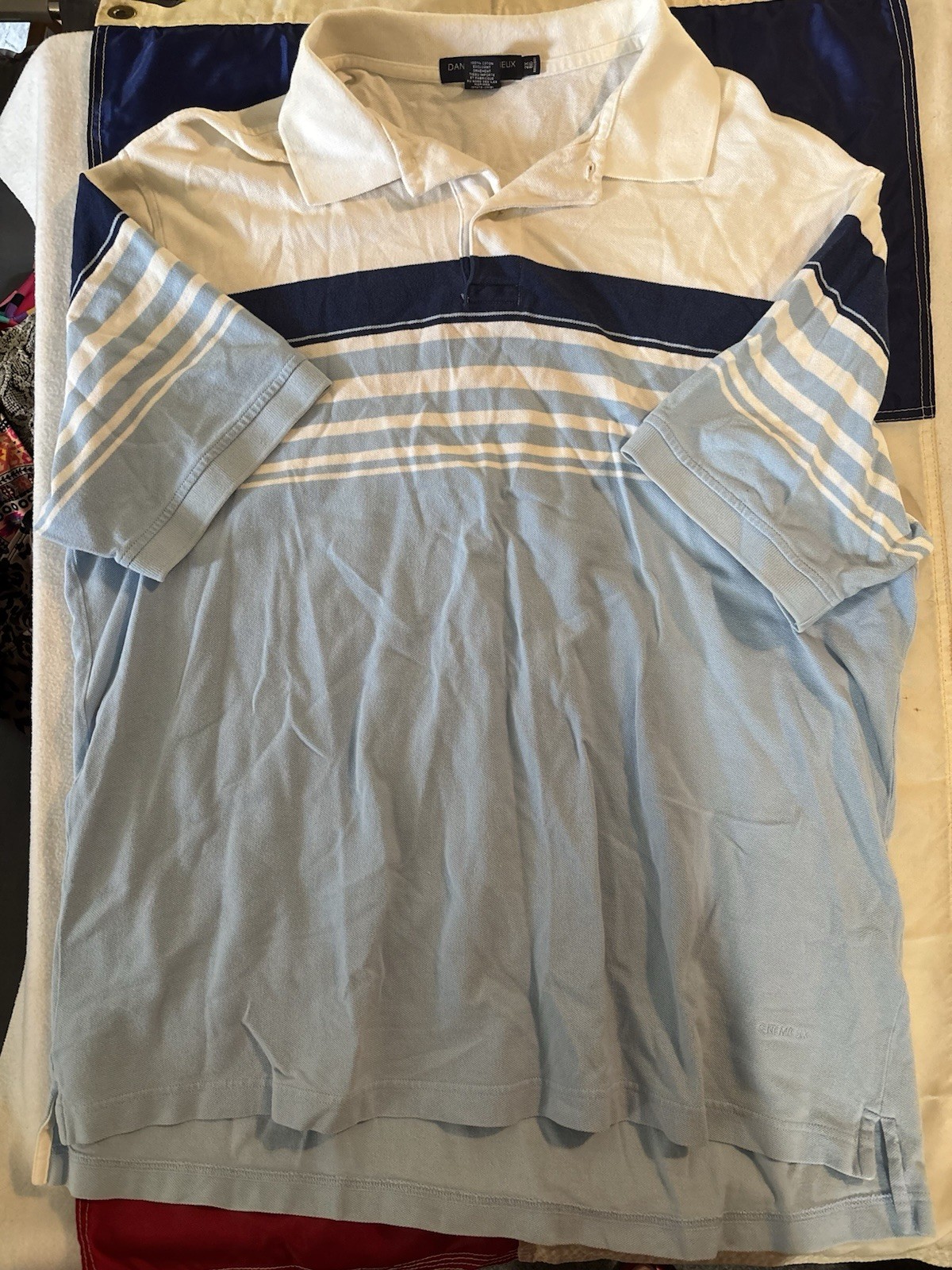 Daniel Cremieux Classics Blue Short Sleeve Polo XXL