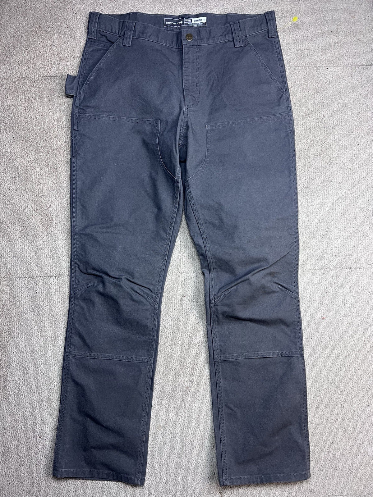 Carhartt Rugged Flex 103340 Double Front Duck Pants Gravel 36×32 NWT