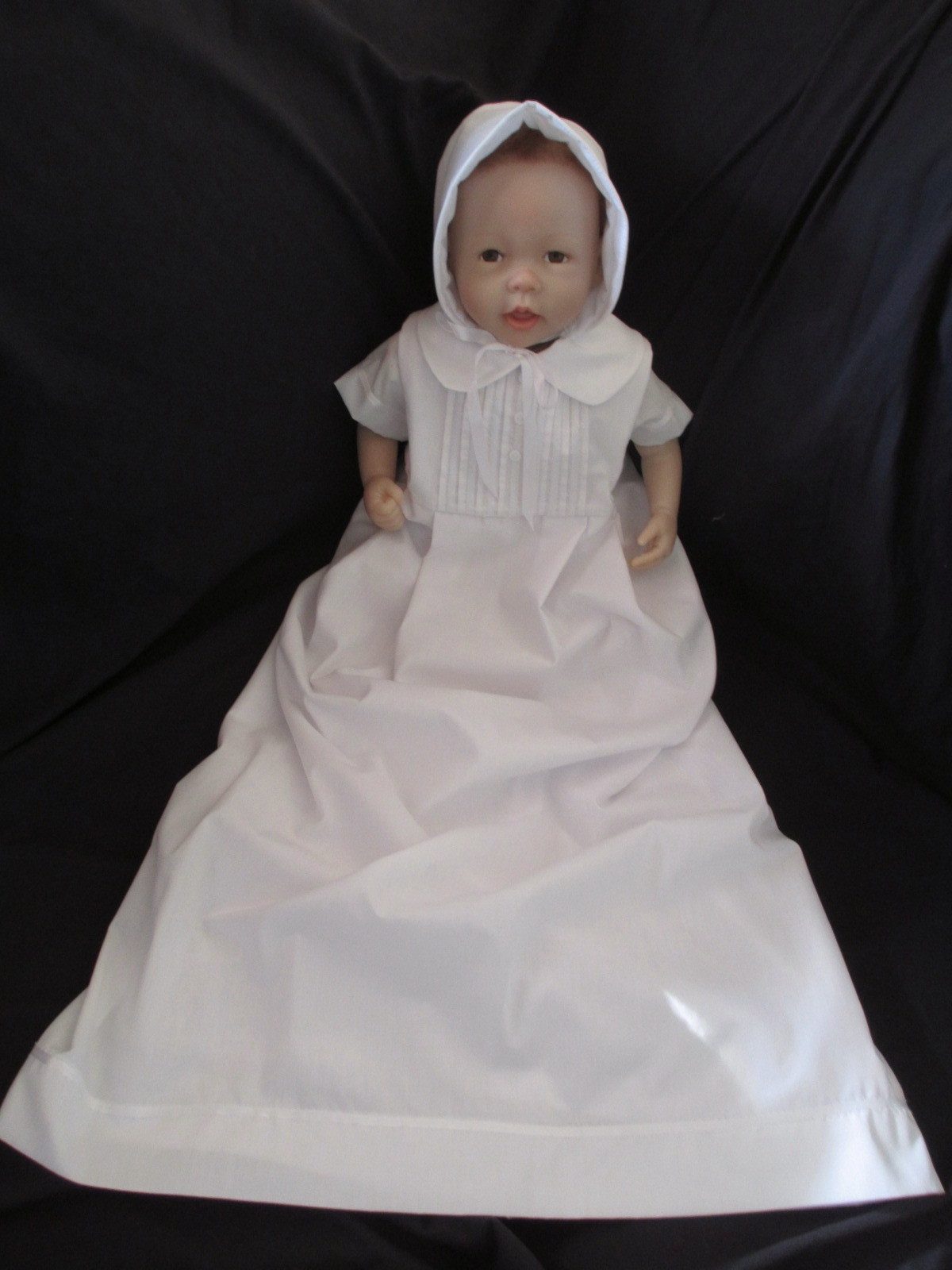 Infant Baby Boys White Handmade Christening Gown Baptism Outfit 0-12 Months