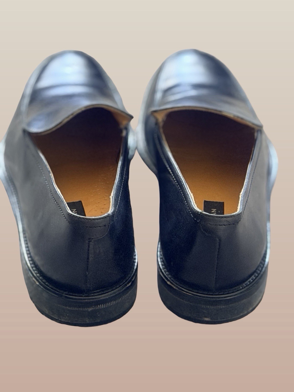 BOSTONIAN MENS MADE IN ITALY LEATHER LOAFERS DRESS SHOES BLACK 12M