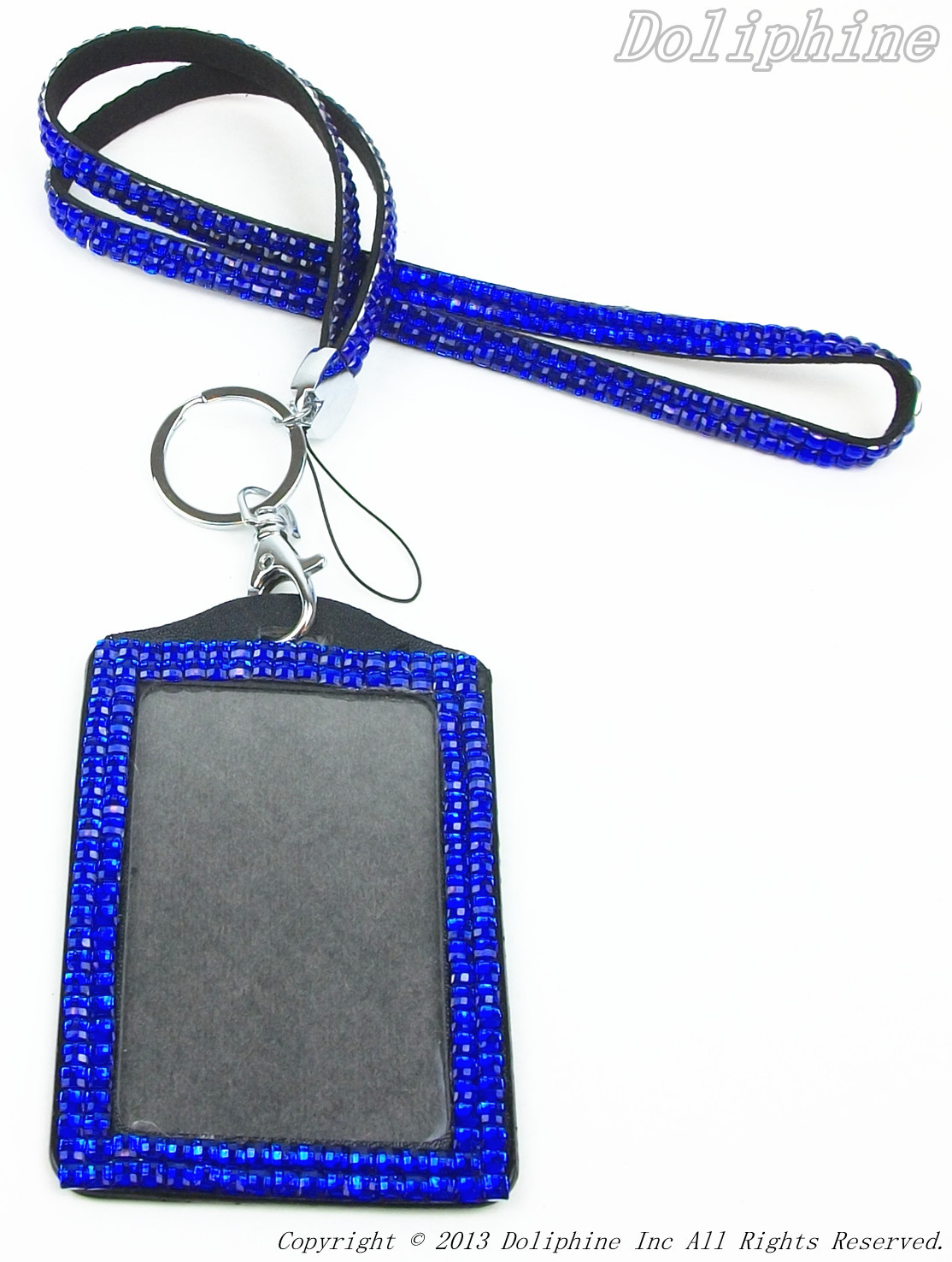 Wholesale Multi-Colored Rhinestone Neck Bling LANYARD with Vertical ID Badge