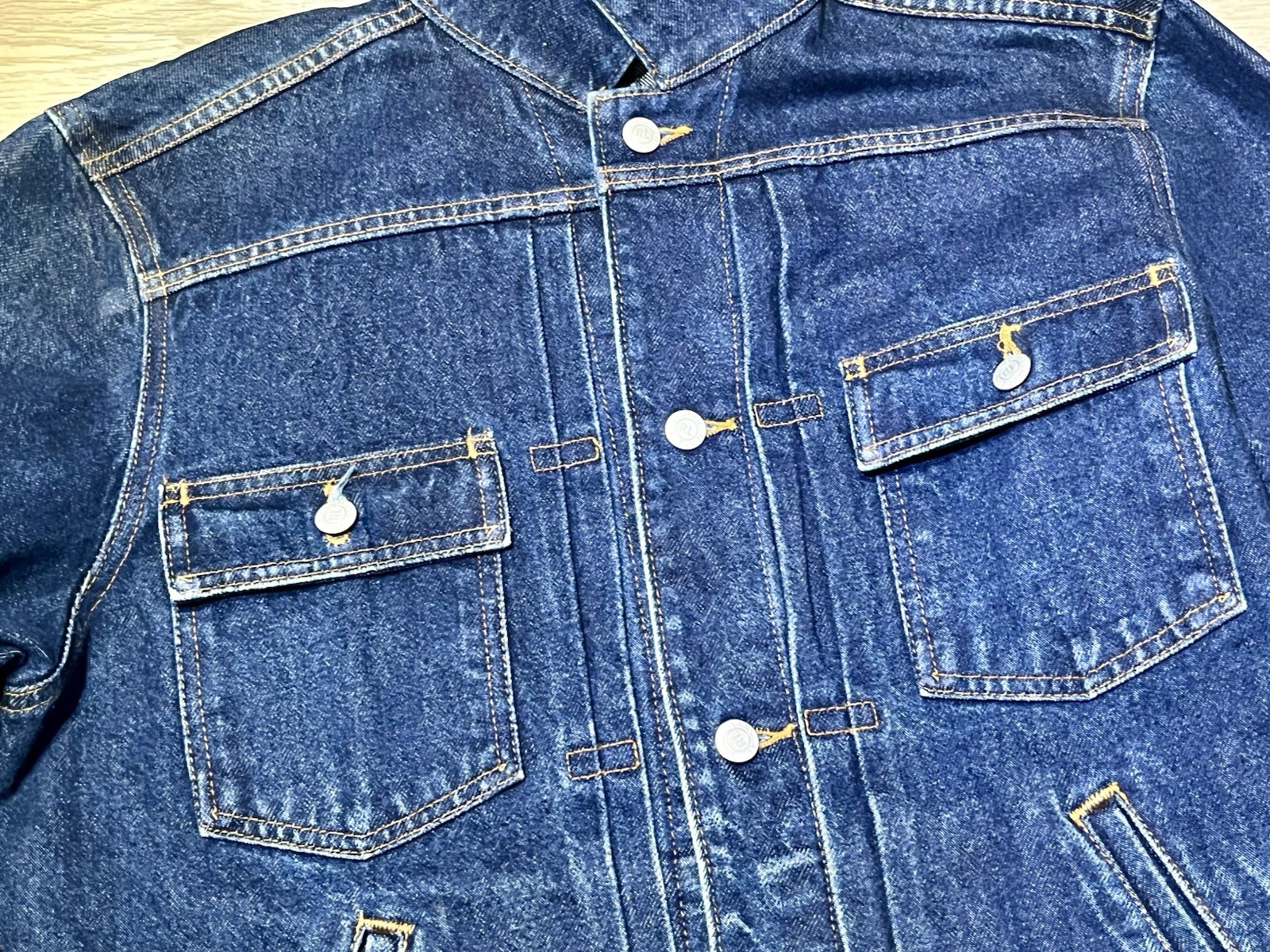 Polo Jeans Co By Ralph Lauren Vintage Denim Dark Blue Jean Trucker Jacket, MED