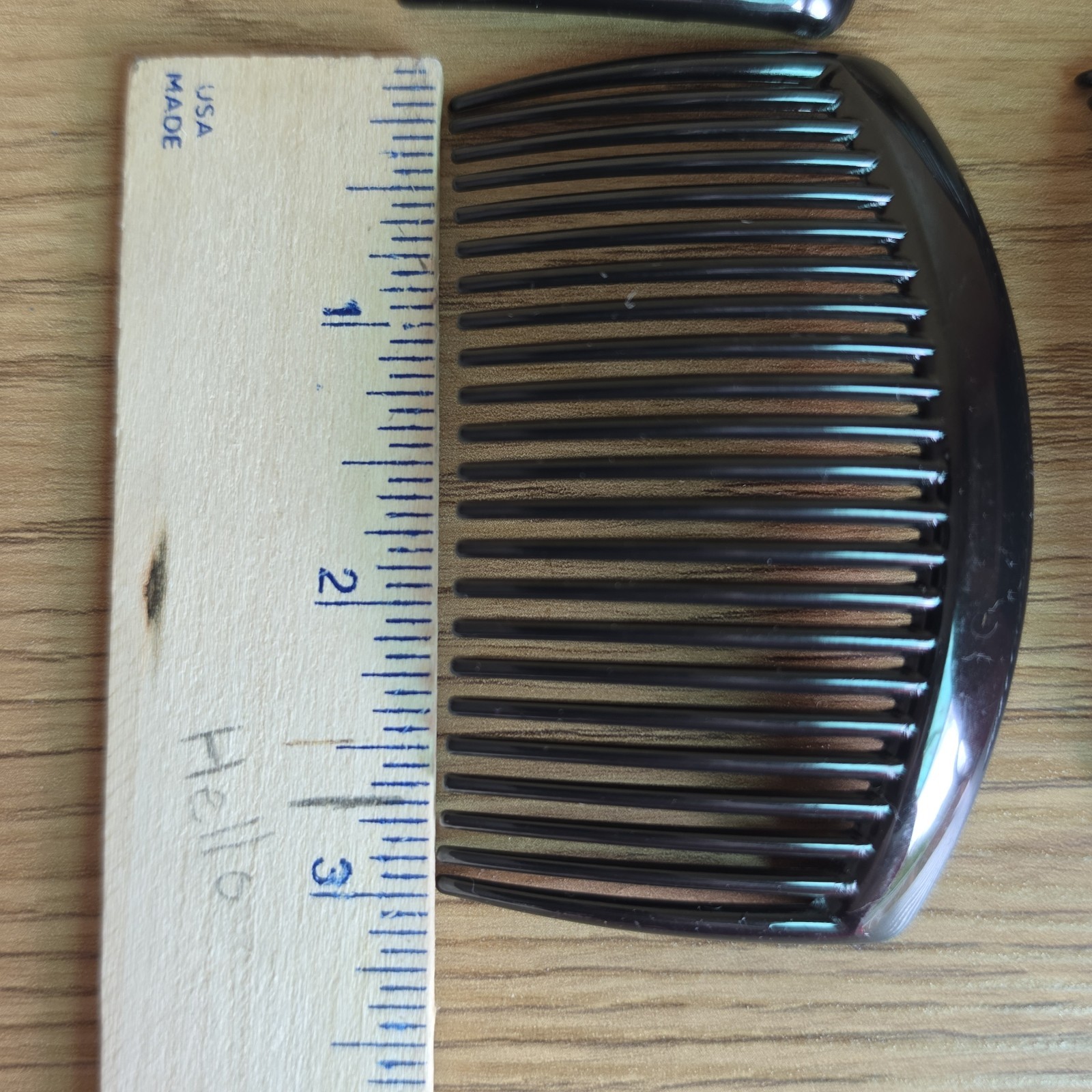 set pack 7 all Black plastic 3″& 2.5″long hair accessory side comb french twist