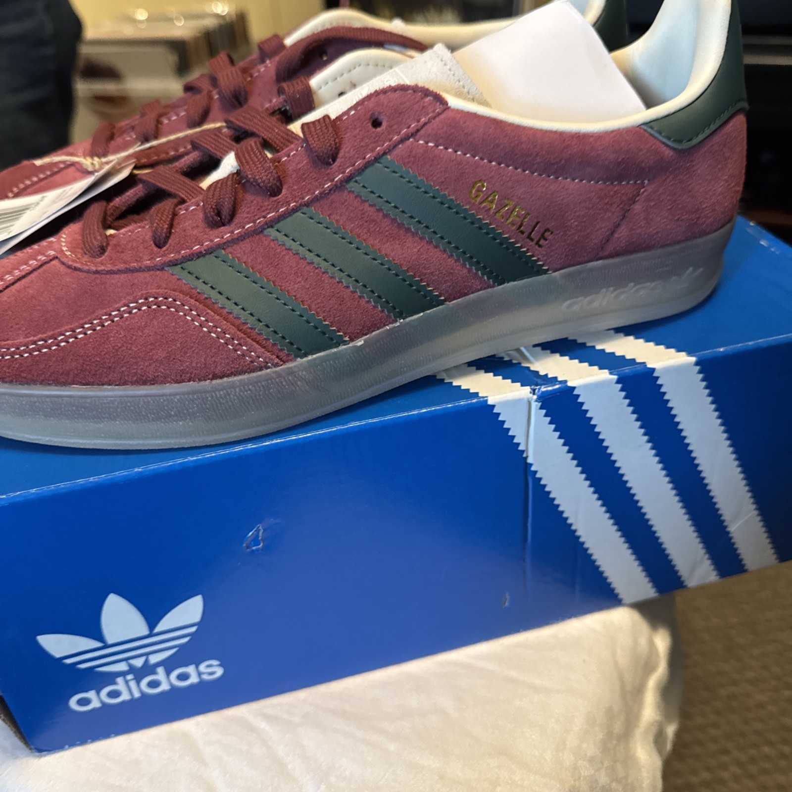 Size 8 – adidas Gazelle Indoor Shadow Red Green