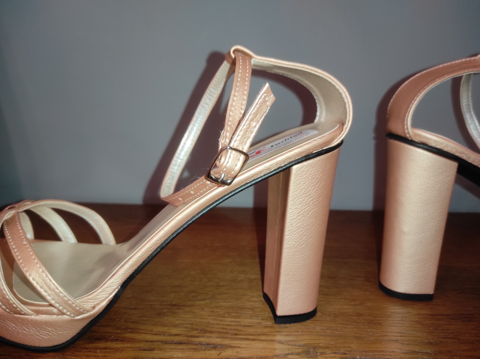 Sandals leather chunky 37 38 39 40 41 42 43 44 45 46 47 platform 2cm heel 13cm PL