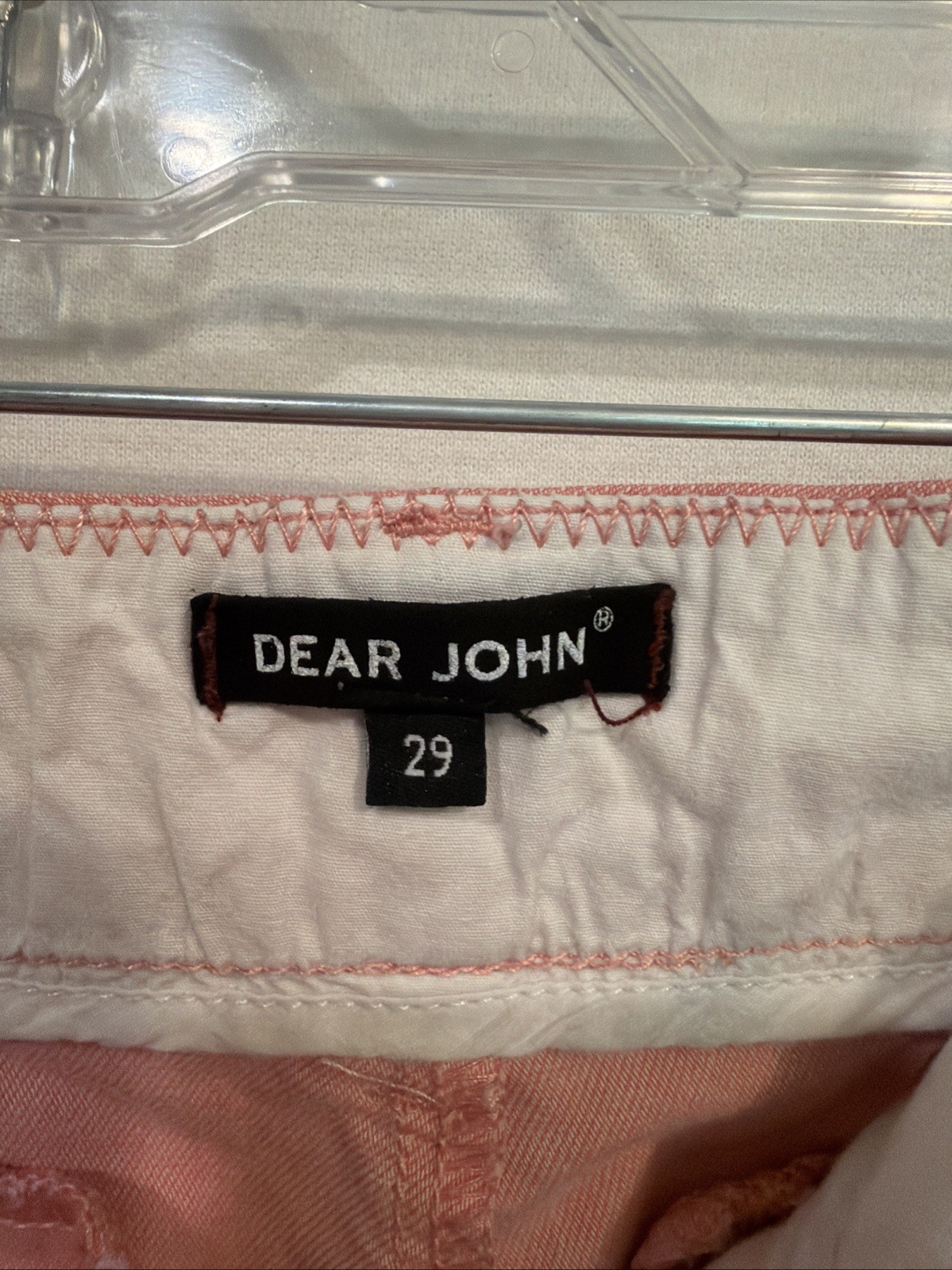 Dear John Shorts 29 Salmon Pink 4” Inseam Cuff Bottom Hem