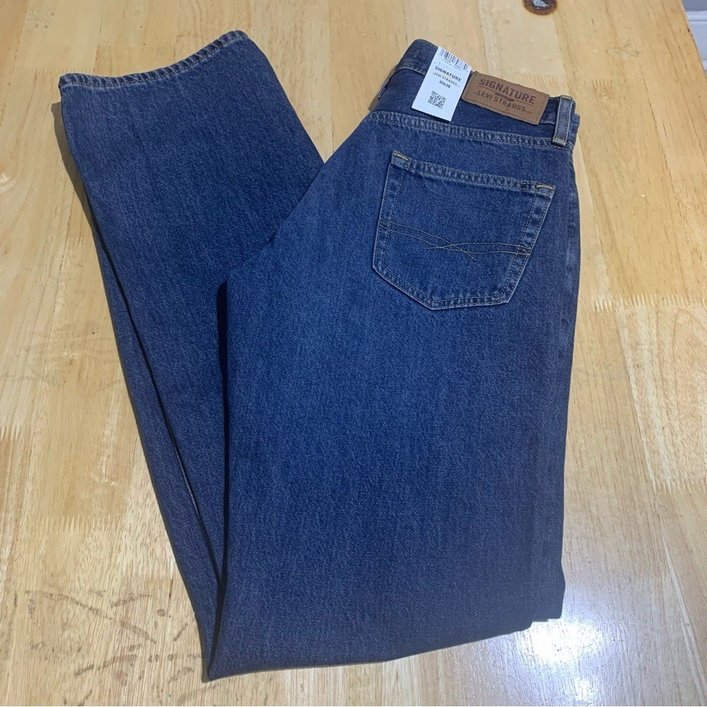Signature By Levi Strauss & Co. NEW Men’s 30X36 Relaxed Stretch Loose Jeans
