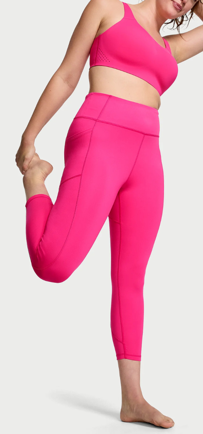 Victoria’s Secret Featherweight Max Sports Bra + Leggings Forever Pink 38DD XL