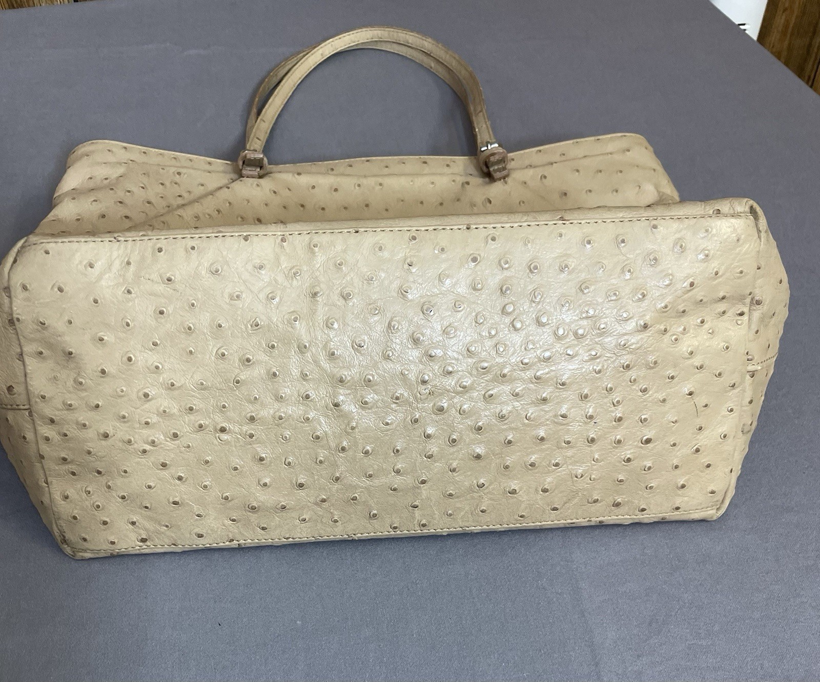 Furla embossed ostrich tote bag