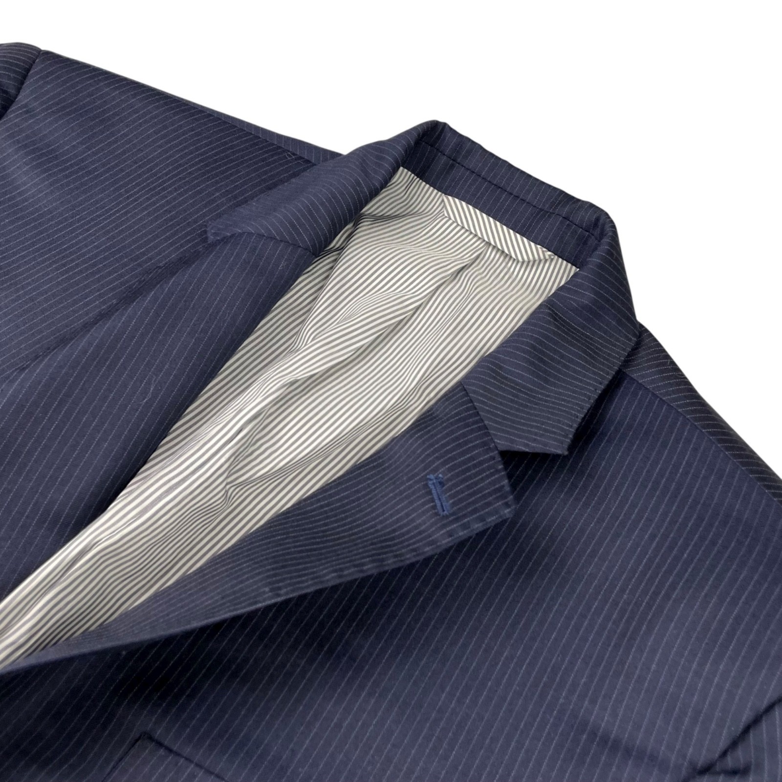 Todd Snyder Men’s Mayfair Fit 100% Wool 2-Button Blazer Navy Blue Stripe • 40R