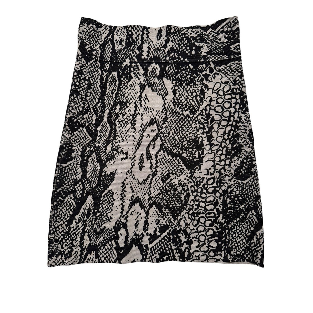 BCBGMAXAZRIA – Black and Gray Snake Print Pencil Skirt _ Size XS