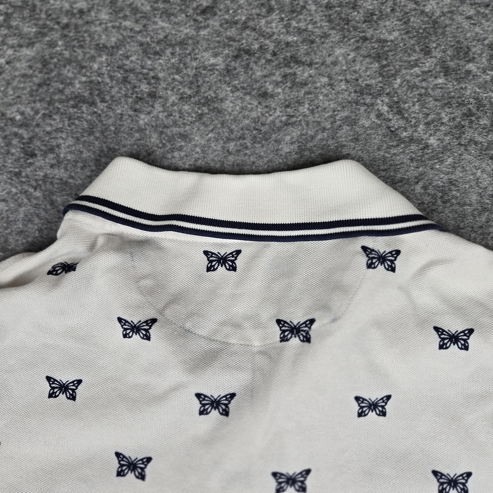 Polo Ralph Lauren Mens Shirt Large Custom Slim Fit Butterfly All Over Print