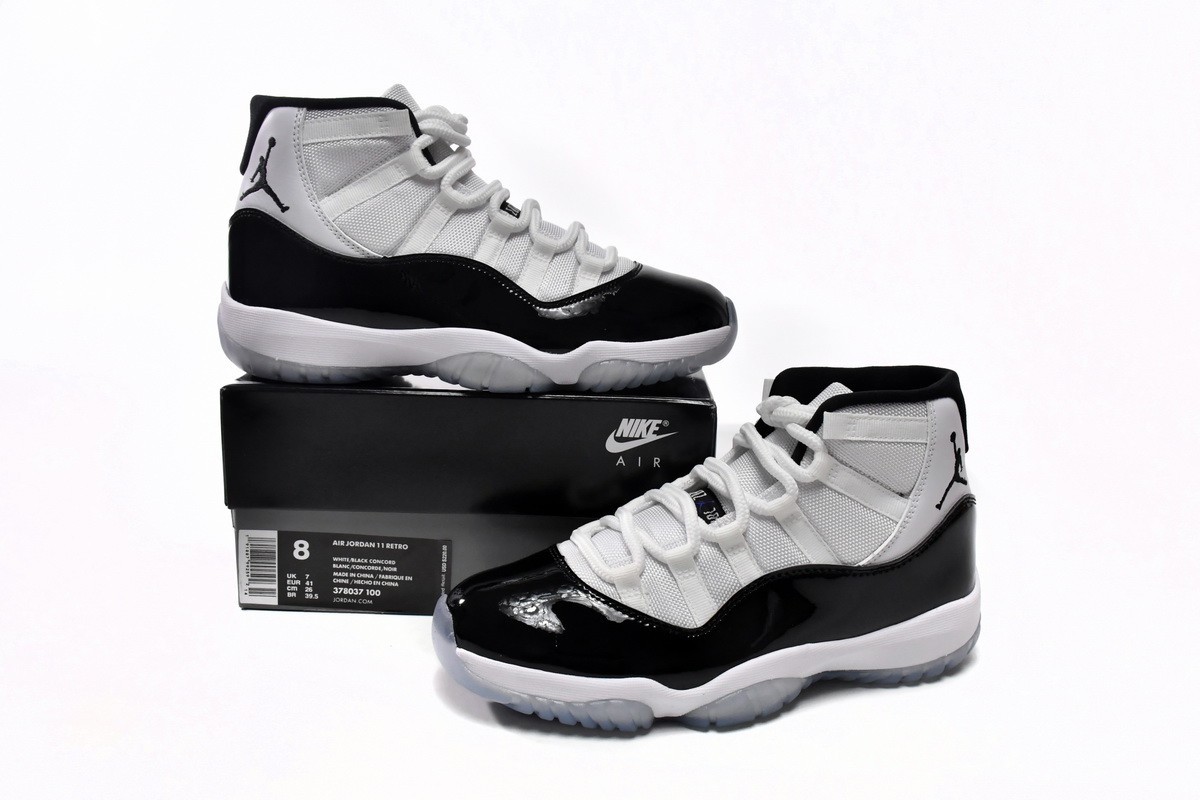 Air Jordan 11 Retro “Concord” White Black Men’s Sneakers
