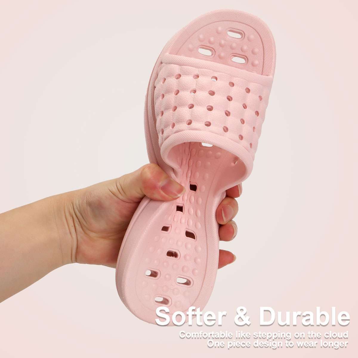 Shower Shoes Quick Dry Non-Slip Bathroom Slippers for Men Women Dorm Home Slides