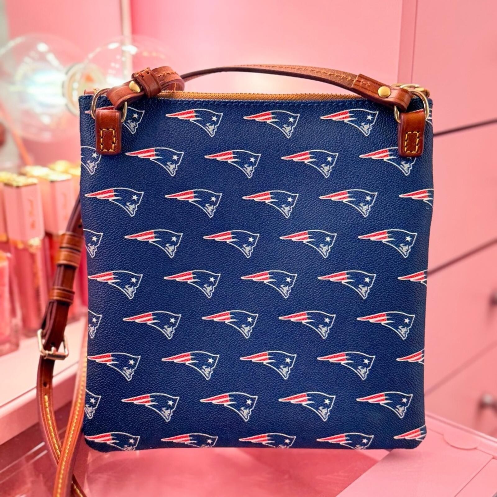 Dooney & Bourke NFL New England Patriots Leather Sporty Logo Crossbody Bag