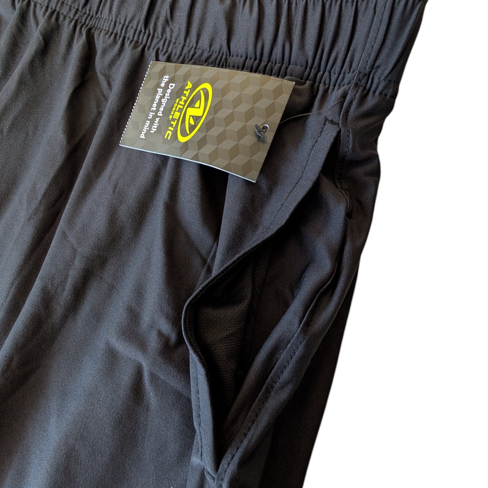 Jersey Comfort Shorts Men’s 2XL (44-46) Elastic Waist Front Pockets Black & Blue