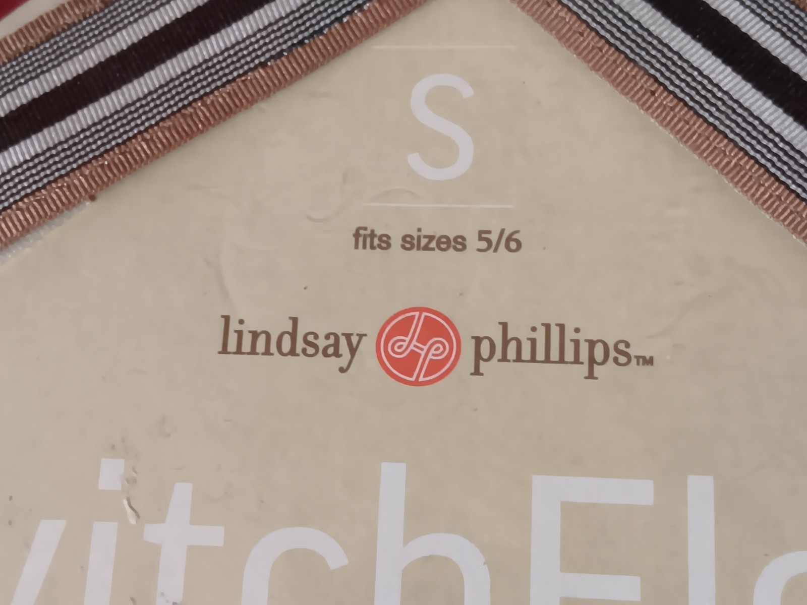 2 Sets Lindsay Phillips Switch Flops Straps Size Striped w/shell White w/button