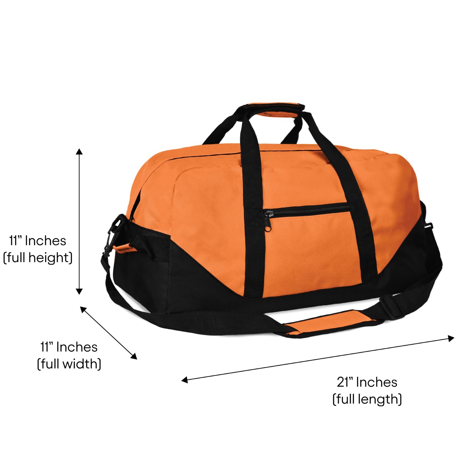 DALIX 21″ Sling Duffle Duffel Ditty Bag Sports Gym Bag Travel Orange