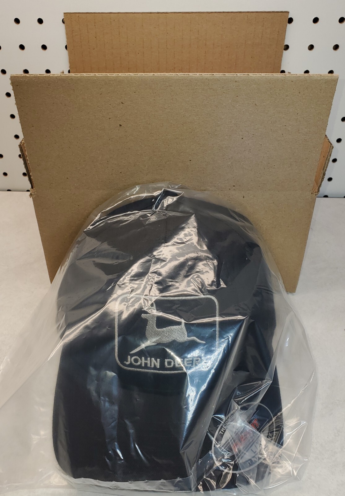 John Deere Black Patch on Flexfit Style 6277 Hat / Black – L/XL 7 1/8″ – 7 5/8″