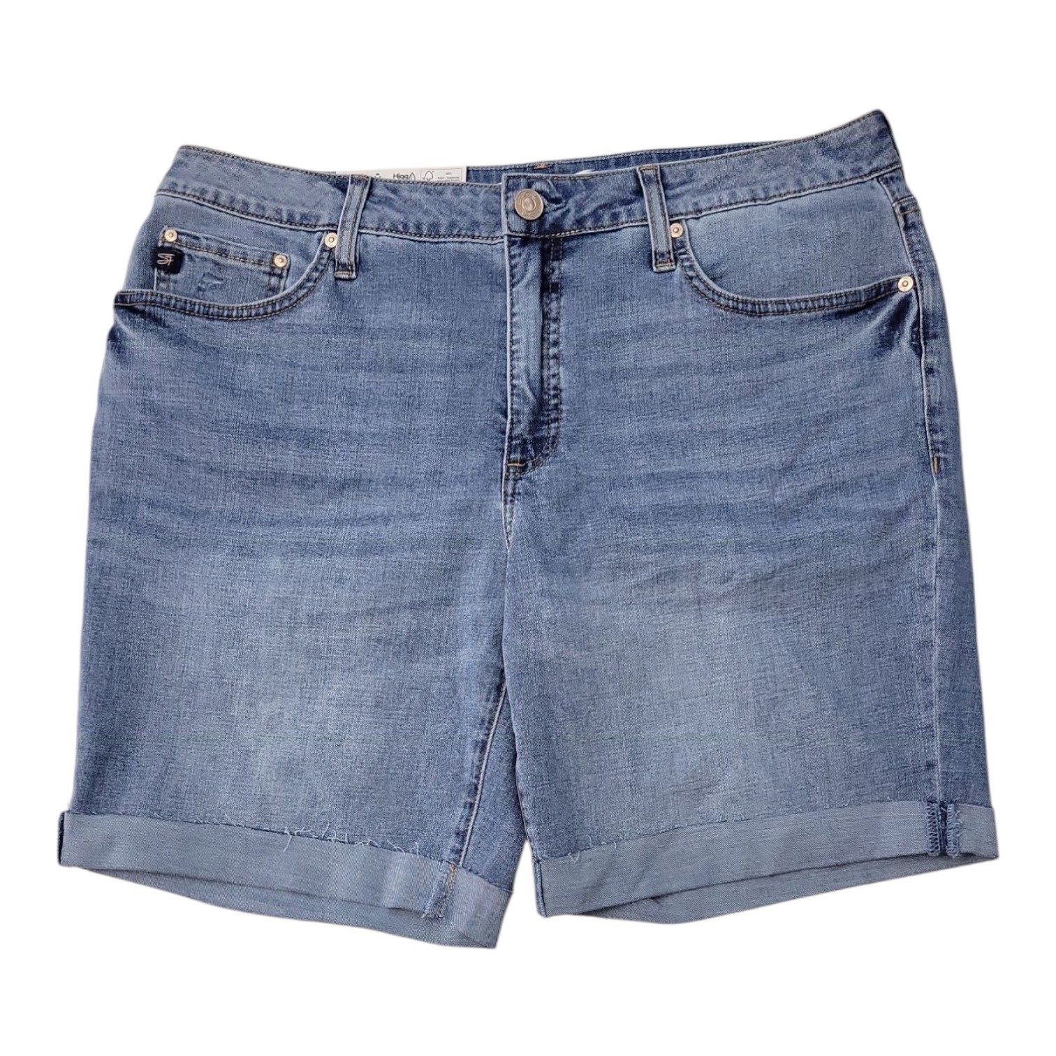 Seven7 Women’s Bermuda Mid Rise Stretch Denim Short